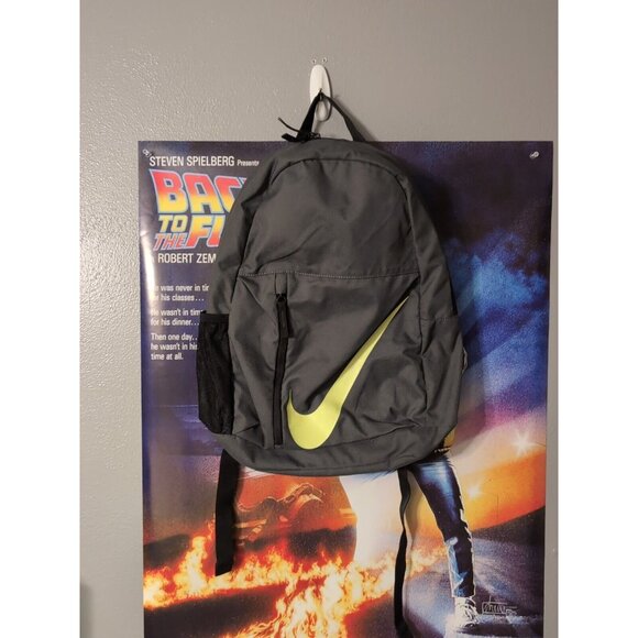 Nike Backpack Gray Medium Logo School Gym Office Bag - Picture 1 of 7
